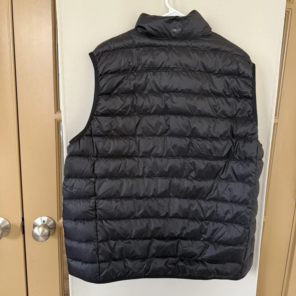 Eddie Bauer Men's XL Black EB650 Down Quilted Full Zip Up‎ Vest